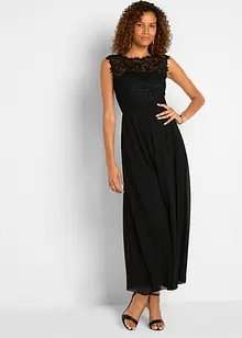 Robe longue avec dentelle, bonprix