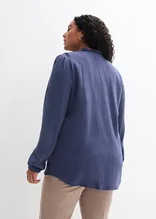 Chemisier en gaze de coton avec broderies anglaises, bonprix