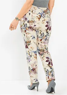 Pantalon extensible imprimé fleurs, bonprix