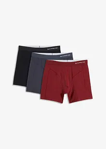 Lot de 3 boxers mi-long coton, bonprix