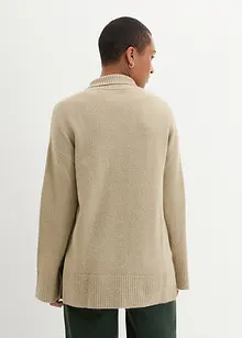 Pull oversize avec col roulé et fentes sur le côté, bonprix