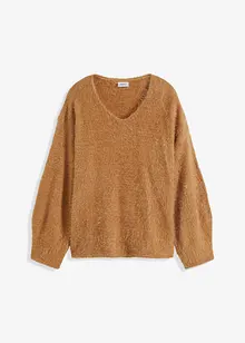 Pull en fil plume douillet, bonprix