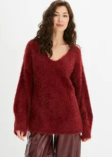 Pull en fil plume douillet, bonprix