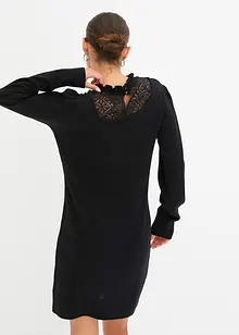 Robe en maille avec dentelle, bonprix