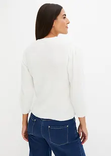 Pull manches 3/4 à détails ajourés, bonprix