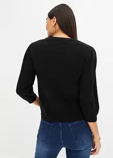 Pull manches 3/4 à détails ajourés, bonprix