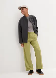 Pantalon 7/8, aspect laine, avec taille confortable, bonprix