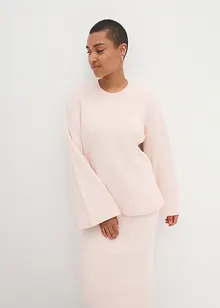 Pull boxy en maille côtelée, bonprix