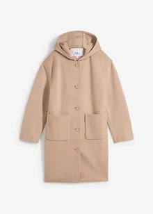 Manteau court aspect laine à capuche, bonprix