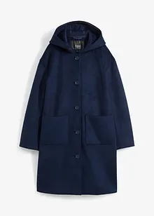 Manteau court aspect laine à capuche, bonprix