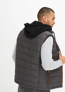 Gilet sans manches matelassé à capuche amovible, bonprix