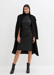 Robe enduite à effet drapé, bonprix