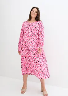 Robe midi en viscose, effet froissé, bonprix