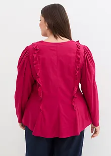 Blouse à volants en viscose fluide, bonprix