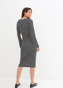 Robe rayée en jersey côtelé, bonprix