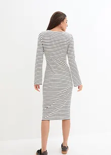 Robe rayée en jersey côtelé, bonprix