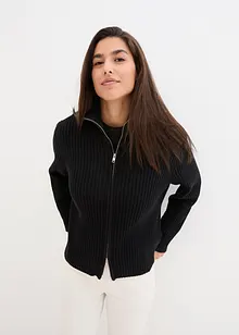 Gilet en maille à fermeture zippée, bonprix