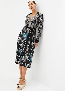 Robe midi avec ceinture à nouer, bonprix