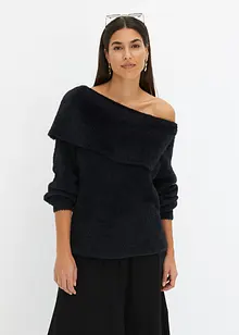 Pull à encolure Bardot asymétrique, bonprix