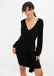 Robe en maille style cache-cœur, bonprix