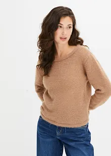 Pull en maille poilue, bonprix