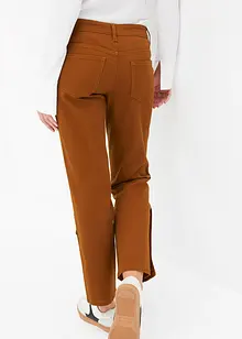 Pantalon en twill avec boutons en bas des jambes, bonprix