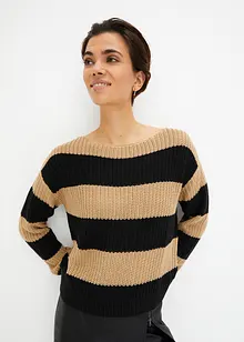 Pull en maille rayé, bonprix