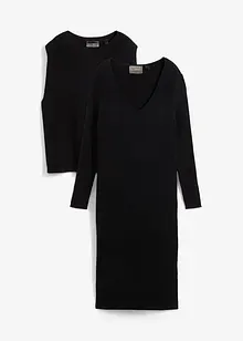 Robe en maille et pull sans manches (ens. 2 pces), bonprix