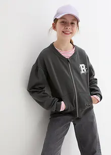 Sweat zippé fille, bonprix