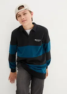 Sweat-shirt à col polo, bonprix