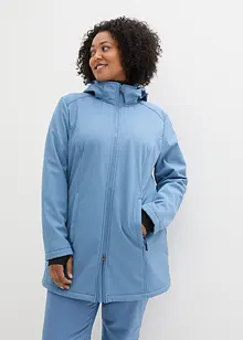 Veste longue softshell fonctionnelle avec polaire peluche, bonprix