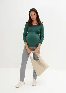 Pull de grossesse 100% coton avec lien à nouer, bonprix