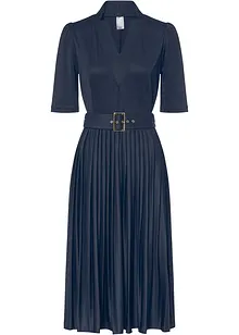 Robe midi en jersey avec jupe plissée, bonprix