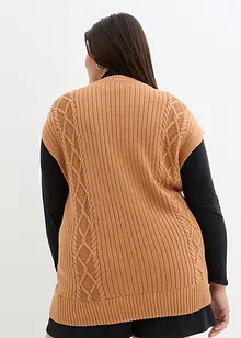 Pull sans manches à motif torsadé, bonprix