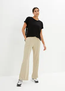 Pantalon en Punto di Roma avec plis religieuse, bonprix