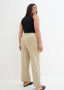 Pantalon en Punto di Roma avec plis religieuse, bonprix