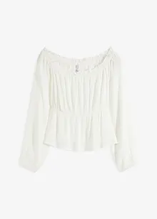 Blouse Carmen, effet froissé, bonprix