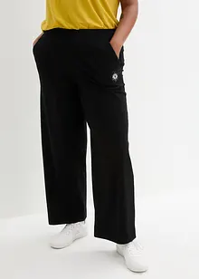 Pantalon fluide avec taille confortable, jambes larges, bonprix