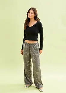 Pantalon tissé avec impression foil brillante, bonprix