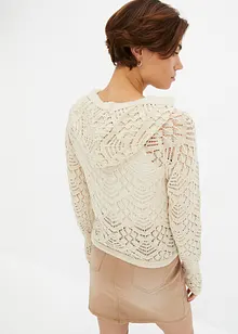 Pull en maille légère à capuche, bonprix