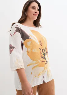 Pull à imprimé floral, bonprix