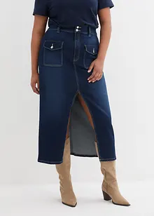 Jupe longue en jean extensible, bonprix