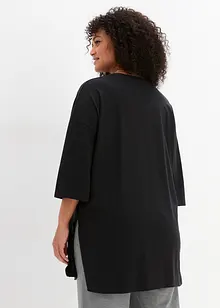 T-shirt long oversize avec fentes sur le côté, bonprix