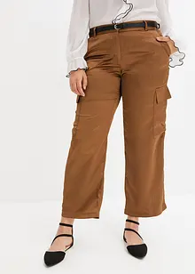 Pantalon cargo en satin, bonprix