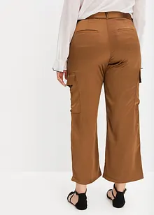 Pantalon cargo en satin, bonprix