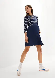 Robe de grossesse et d'allaitement avec pull à capuche en viscose, bonprix