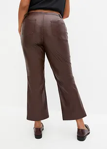 Pantalon 7/8 enduit et évasé, bonprix