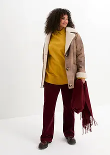 Veste aspect shearling à poches, bonprix