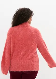 Pull boxy en fil plume à manches larges, bonprix