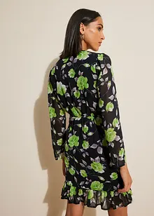 Robe imprimée à fronces, bonprix